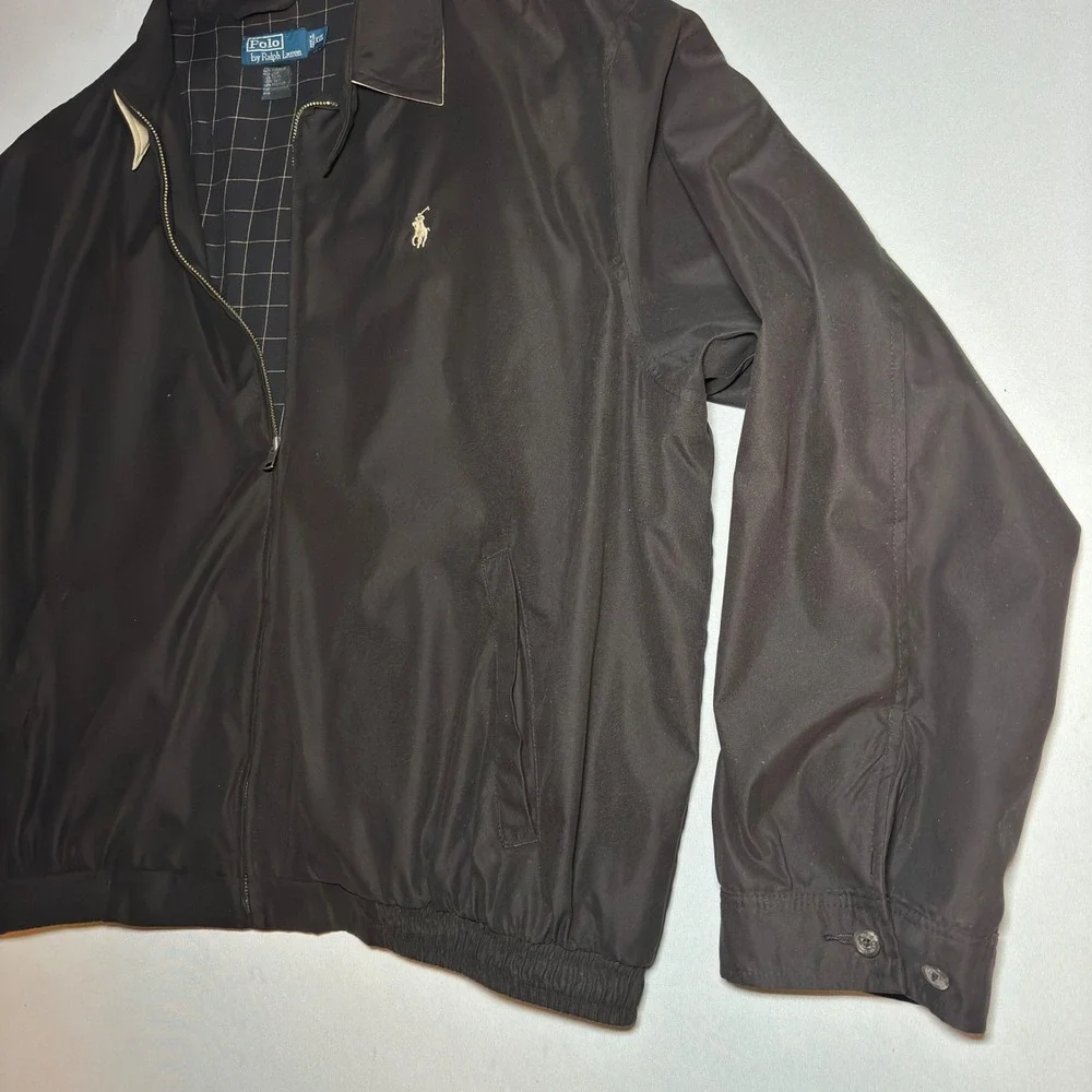 90s Ralph Lauren Harrington Jacket XXL 2 Extra Large Black Plaid Bi Swing Preppy